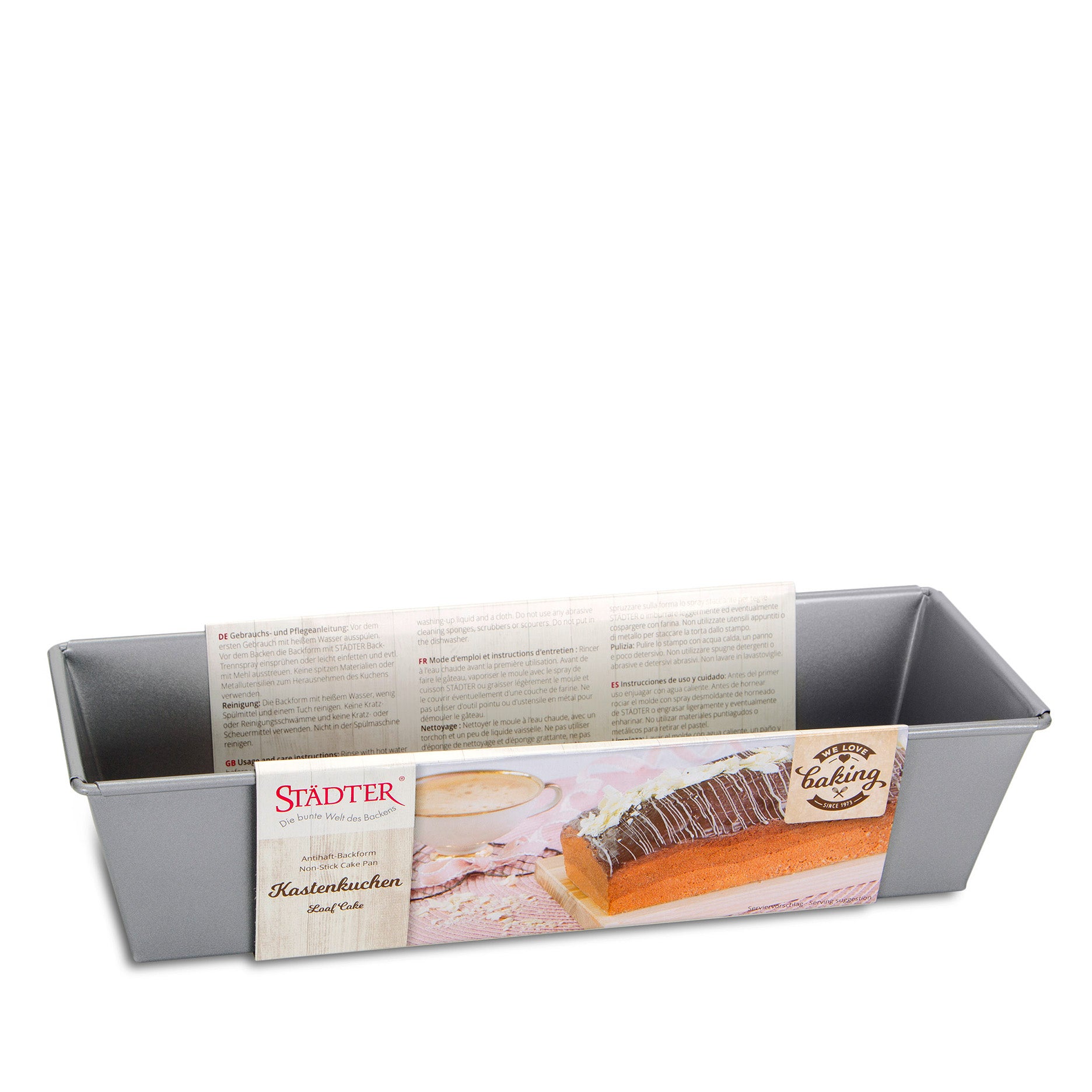 Kastenform 30 x 10,5 cm Silber